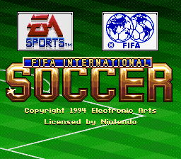 FIFA International Soccer (USA) Title Screen